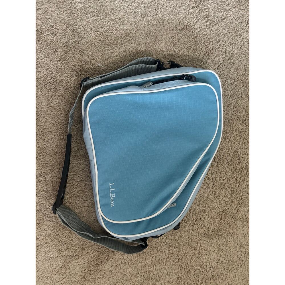 Rare”  L.L. Bean nylon gym/travel/ School Grey/black Shoulder bag EUC
